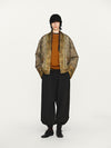 INTO THE EAST 25 Autumn/Winter Moss Green Dark Pattern Tussah Silk Cardigan Jacket ITE-E1DGAW001GR21JK-LV Green